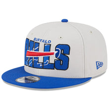 Load image into Gallery viewer, Buffalo Bills New Era NFL 9FIFTY 950 Snapback Cap Hat Stone Crown Royal Blue Visor Team Color Logo (2023 Draft On Stage)
