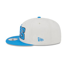 Load image into Gallery viewer, Detroit Lions New Era NFL 9FIFTY 950 Snapback Cap Hat Stone Crown Royal Blue Visor Team Color Logo (2023 Draft On Stage)