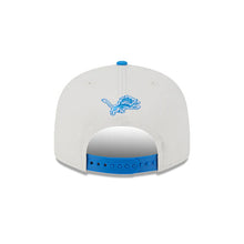 Load image into Gallery viewer, Detroit Lions New Era NFL 9FIFTY 950 Snapback Cap Hat Stone Crown Royal Blue Visor Team Color Logo (2023 Draft On Stage)