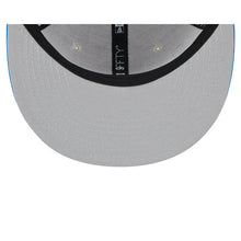 Load image into Gallery viewer, Detroit Lions New Era NFL 9FIFTY 950 Snapback Cap Hat Stone Crown Royal Blue Visor Team Color Logo (2023 Draft On Stage)