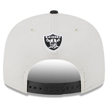 Load image into Gallery viewer, Las Vegas Raiders New Era 9FIFTY 950 Snapback Cap Hat Stone Crown Black Visor Team Color Logo (2023 Draft On Stage)