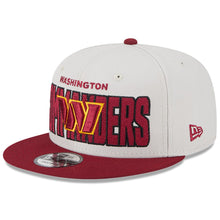 Load image into Gallery viewer, Washington COMMANDERS New Era 9FIFTY 950 Snapback Cap Hat Stone Crown Maroon Visor Team Color Logo (2023 Draft On Stage)