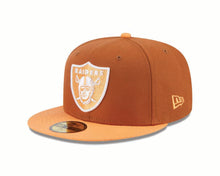 Load image into Gallery viewer, Las Vegas Raiders New Era 59FIFTY 5950 Fitted Cap Hat Dark Orange Crown Orange Visor Orange/White Logo (2-Tone Color Pack)