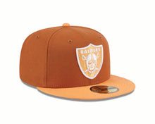 Load image into Gallery viewer, Las Vegas Raiders New Era 59FIFTY 5950 Fitted Cap Hat Dark Orange Crown Orange Visor Orange/White Logo (2-Tone Color Pack)