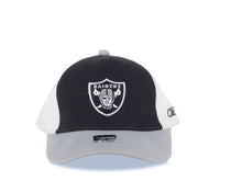 Load image into Gallery viewer, (Infant/Toddler/Youth) Oakland Raiders New Era Adjustable Velcro Kid Cap Hat Black/White Crown Gray Visor Team Color Logo