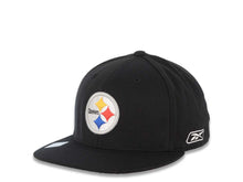 Load image into Gallery viewer, Pittsburgh Steelers Reebok NFL Flex Fitted Cap Hat Black Crown/Visor White/Red/Yellow/Blue Logo