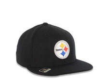 Load image into Gallery viewer, Pittsburgh Steelers Reebok NFL Flex Fitted Cap Hat Black Crown/Visor White/Red/Yellow/Blue Logo