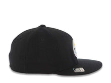 Load image into Gallery viewer, Pittsburgh Steelers Reebok NFL Flex Fitted Cap Hat Black Crown/Visor White/Red/Yellow/Blue Logo