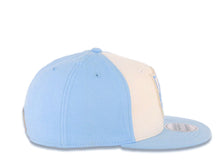 Load image into Gallery viewer, San Diego Chargers Reebok NFL Flex Fitted Cap Hat White/Sky Blue Crown Sky Blue Visor Retro Shield Logo Yellow UV