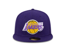 Load image into Gallery viewer, Los Angeles Lakers New Era NBA 59FIFTY 5950 Fitted Cap Hat Purple Crown/Visor Team Color Logo