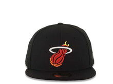 Load image into Gallery viewer, Miami Heat New Era NBA 59FIFTY 5950 Fitted Cap Hat Black Crown/Visor Team Color Retro Logo