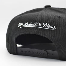 Load image into Gallery viewer, Brooklyn Nets Mitchell & Ness NBA Original Fit Snapback Cap Hat Black Crown/Visor Team Color Logo