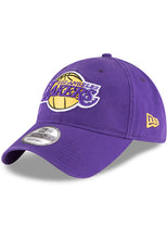 Load image into Gallery viewer, Los Angeles Lakers New Era NBA 9TWENTY 920 Adjustable Cap Hat Purple Crown/Visor Team Color Logo