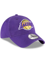 Load image into Gallery viewer, Los Angeles Lakers New Era NBA 9TWENTY 920 Adjustable Cap Hat Purple Crown/Visor Team Color Logo