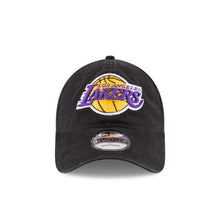 Load image into Gallery viewer, Los Angeles Lakers New Era NBA 9Twenty 920 Core Classic Adjustable Cap Hat Black Crown/Visor Team Color Logo