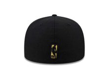 Load image into Gallery viewer, Los Angeles Lakers New Era NBA 59FIFTY 5950 Fitted Cap Hat Black Crown/Visor Black/Metallic Gold Logo