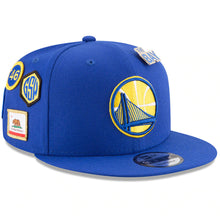 Load image into Gallery viewer, Golden State Warriors New Era NBA 9FIFTY 950 Snapback 2018 Draft Cap Hat Royal Blue Crown/Visor Team Color Logo