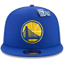 Load image into Gallery viewer, Golden State Warriors New Era NBA 9FIFTY 950 Snapback 2018 Draft Cap Hat Royal Blue Crown/Visor Team Color Logo