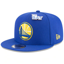 Load image into Gallery viewer, Golden State Warriors New Era NBA 9FIFTY 950 Snapback 2018 Draft Cap Hat Royal Blue Crown/Visor Team Color Logo