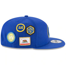 Load image into Gallery viewer, Golden State Warriors New Era NBA 9FIFTY 950 Snapback 2018 Draft Cap Hat Royal Blue Crown/Visor Team Color Logo