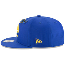 Load image into Gallery viewer, Golden State Warriors New Era NBA 9FIFTY 950 Snapback 2018 Draft Cap Hat Royal Blue Crown/Visor Team Color Logo