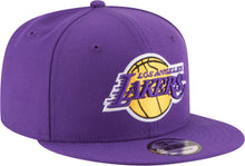 Load image into Gallery viewer, Los Angeles Lakers New Era NBA 9FIFTY 950 Snapback Cap Hat Purple Crown/Visor Team Color Logo