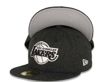 Load image into Gallery viewer, Los Angeles Lakers New Era NBA 9Fifty 950 Snapback Cap Hat Heather Black Crown/Visor Black/White Logo