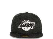 Load image into Gallery viewer, Los Angeles Lakers New Era NBA 9Fifty 950 Snapback Cap Hat Heather Black Crown/Visor Black/White Logo