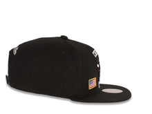 Load image into Gallery viewer, Chicago Bulls Mitchell & Ness NBA Snapback Black Crown/Visor Deafult Logo with Flags Gray UV (City Pride)