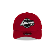 Load image into Gallery viewer, Los Angeles Lakers New Era NBA 9FORTY 940 Adjustable Cap Hat Red Crown/Visor White/Black Logo