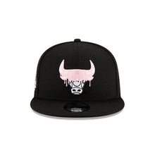 Load image into Gallery viewer, Chicago Bulls New Era NBA 9Fifty 950 Snapback Cap Hat Black Crown/Visor White/Pink Logo Pink UV (Team Drip)