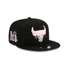 Load image into Gallery viewer, Chicago Bulls New Era NBA 9Fifty 950 Snapback Cap Hat Black Crown/Visor White/Pink Logo Pink UV (Team Drip)