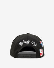 Load image into Gallery viewer, Chicago Bulls Mitchell & Ness NBA Snapback Cap Hat Black Crown/Visor Team Color Logo With Multiple Patches (Hyperlocal)