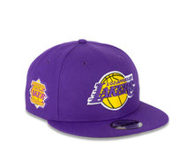 Load image into Gallery viewer, Los Angeles Lakers New Era NBA 9FIFTY 950 Snapback Cap Hat Purple Crown/Visor Team Color Logo (Logo Side)