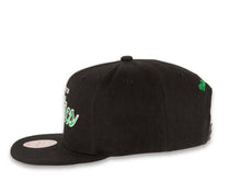 Load image into Gallery viewer, Mitchell & Ness Snapback Boston Celtics Black Crown Script Logo Sports Specialty Satin UV