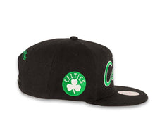 Load image into Gallery viewer, Mitchell & Ness Snapback Boston Celtics Black Crown Script Logo Sports Specialty Satin UV