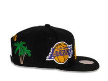 Load image into Gallery viewer, Los Angeles Lakers Mitchell & Ness NBA Snapback Cap Hat Black Crown/Visor Team Color Logo The Finals/Interstate Logo/Palm Tree Patches