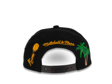 Load image into Gallery viewer, Los Angeles Lakers Mitchell & Ness NBA Snapback Cap Hat Black Crown/Visor Team Color Logo The Finals/Interstate Logo/Palm Tree Patches