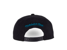 Load image into Gallery viewer, Charlotte Hornets Mitchell & Ness NBA Snapback Cap Hat Black Crown/Visor Team Color HWC Logo