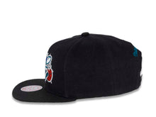 Load image into Gallery viewer, Charlotte Hornets Mitchell & Ness NBA Snapback Cap Hat Black Crown/Visor Team Color HWC Logo