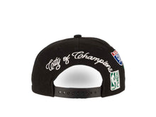 Load image into Gallery viewer, Boston Celtics Mitchell & Ness NBA Snapback Cap Hat Black Crown/Visor Team Color HWC Logo With Multiple Patches (Hyperlocal)