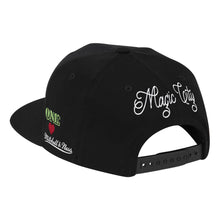 Load image into Gallery viewer, Miami Heat Mitchell & Ness NBA Core Classic Snapback Cap Hat Black Crown/Visor Team Color HWC Logo With Multiple Patches (Hyperlocal)