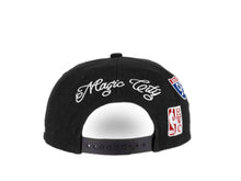 Load image into Gallery viewer, Miami Heat Mitchell & Ness NBA Core Classic Snapback Cap Hat Black Crown/Visor Team Color HWC Logo With Multiple Patches (Hyperlocal)