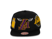 Load image into Gallery viewer, Los Angeles Lakers Mitchell & Ness NBA Snapback Cap Hat Black Crown/Visor Team Color "LA" Logo (My City)