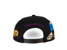 Load image into Gallery viewer, Los Angeles Lakers Mitchell & Ness NBA Snapback Cap Hat Black Crown/Visor Team Color "LA" Logo (My City)