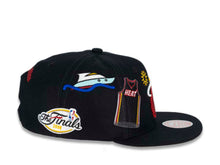 Load image into Gallery viewer, Miami Heat Mitchell & Ness NBA Snapback Cap Hat Black Crown/Visor Team Color Logo (My City)
