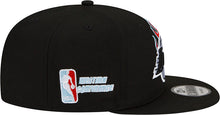 Load image into Gallery viewer, Los Angeles Lakers New Era NBA 9FIFTY 950 Snapback Cap Hat Black Crown/Visor White With Flames Logo Sky Blue UV (Team Fire)