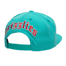 Load image into Gallery viewer, Memphis Grizzlies Mitchell & Ness NBA Snapback Cap Hat Teal Crown/Visor Team Color Logo English Text/Script Back Logo