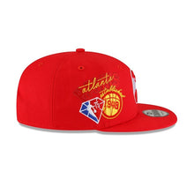 Load image into Gallery viewer, Atlanta Hawks New Era NBA 9FIFTY 950 Snapback Back Half Cap Hat Red Crown/Visor Team Color Logo