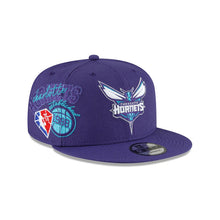 Load image into Gallery viewer, Charlotte Hornets New Era NBA 9FIFTY 950 Snapback Back Half Cap Hat Purple Crown/Visor Team Color Logo